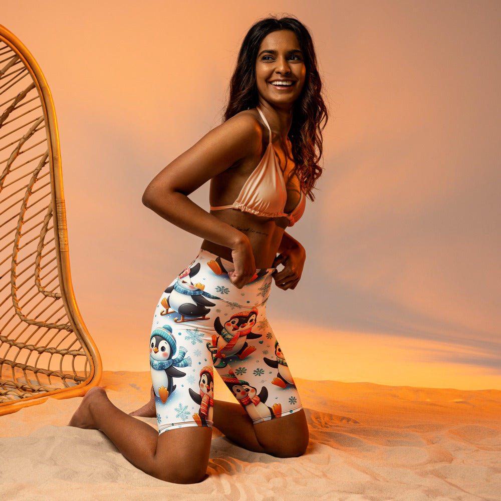 Whimsical Winter Wear Biker Shorts