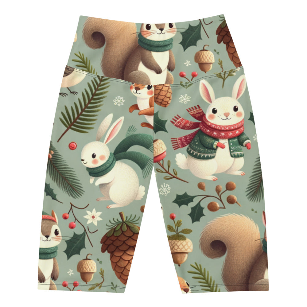 Whimsical Winter Wear Biker Shorts