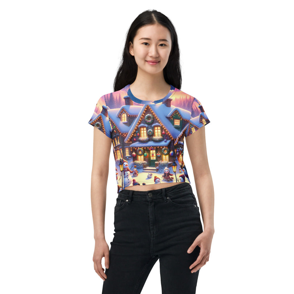 Whimsical Winter Wear Crop Tee