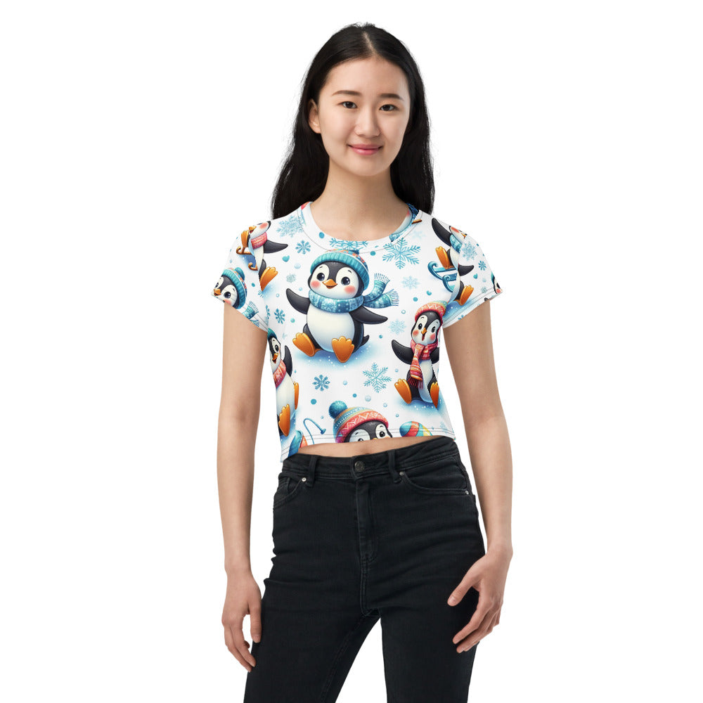Whimsical Winter Wear Crop Tee