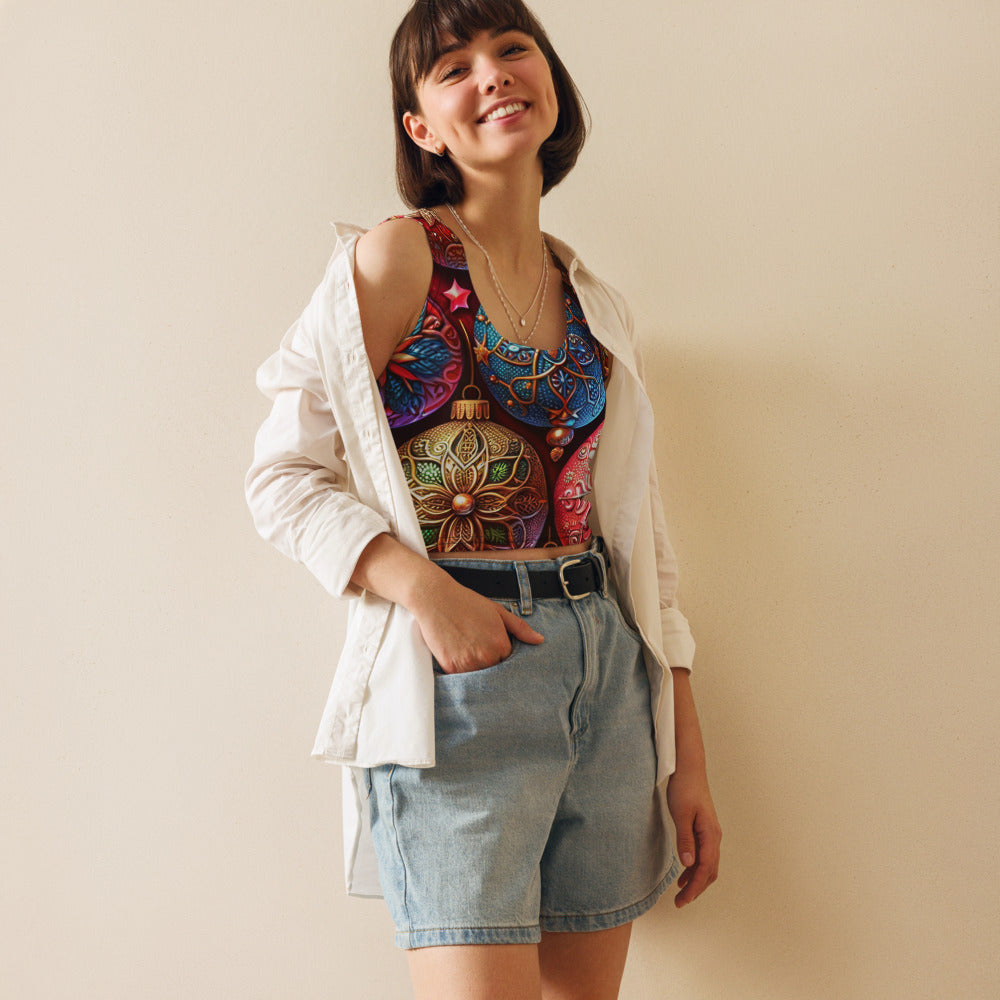 Whimsical Winter Wear Crop Top