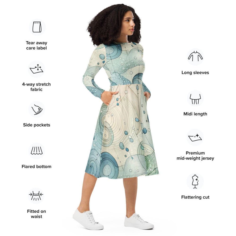 Tempest Threads Long Sleeve Midi Dress