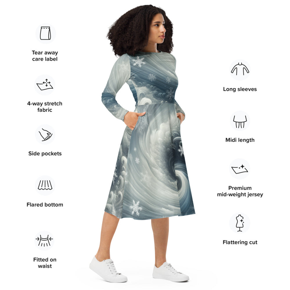 Tempest Threads Long Sleeve Midi Dress