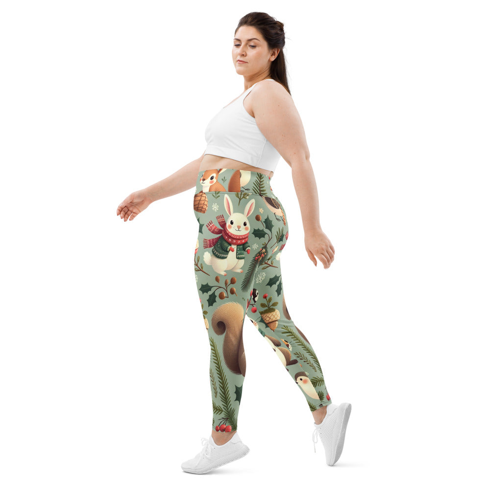 Whimsical Winter Wear Plus Size Leggings