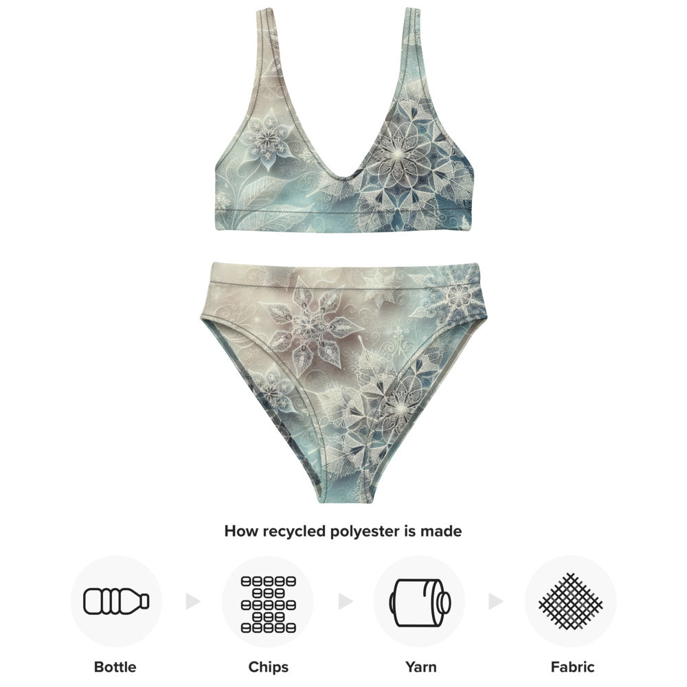 Whimsical Winter Wear High-Waisted Bikini
