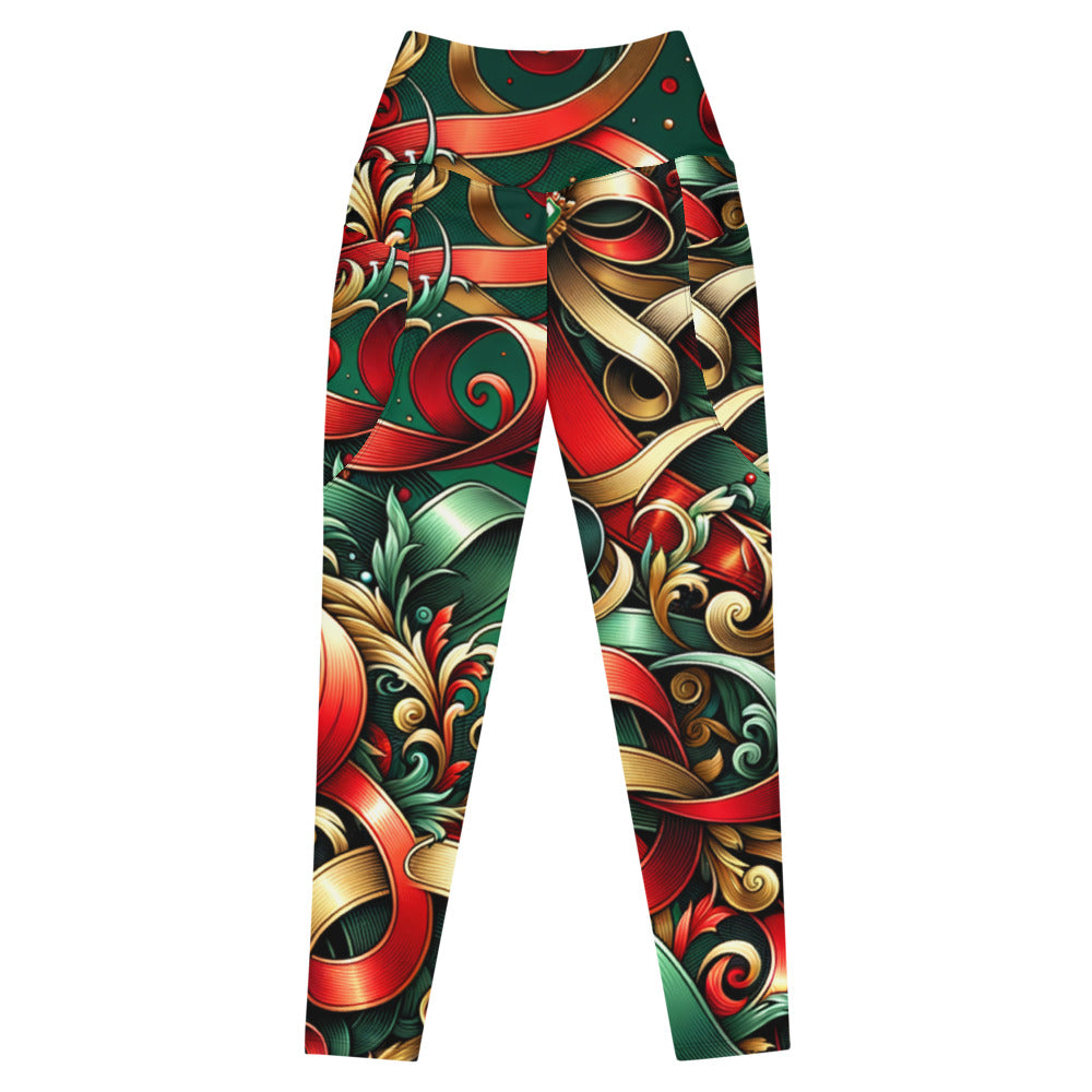 Whimsical Winter Wear Leggings with Pockets