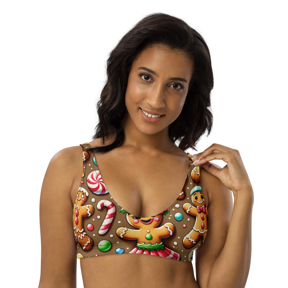 Whimsical Winter Wear Padded Bikini Top