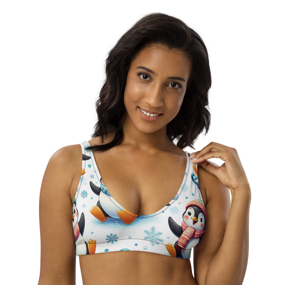 Whimsical Winter Wear Padded Bikini Top