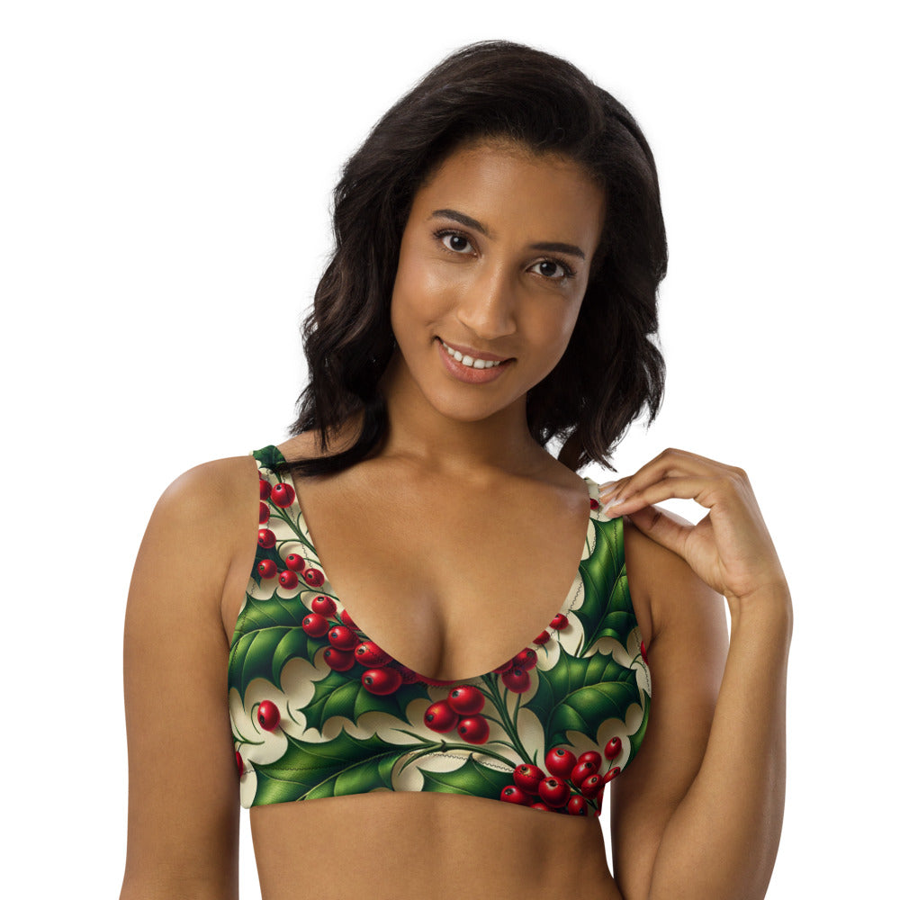 Whimsical Winter Wear Padded Bikini Top