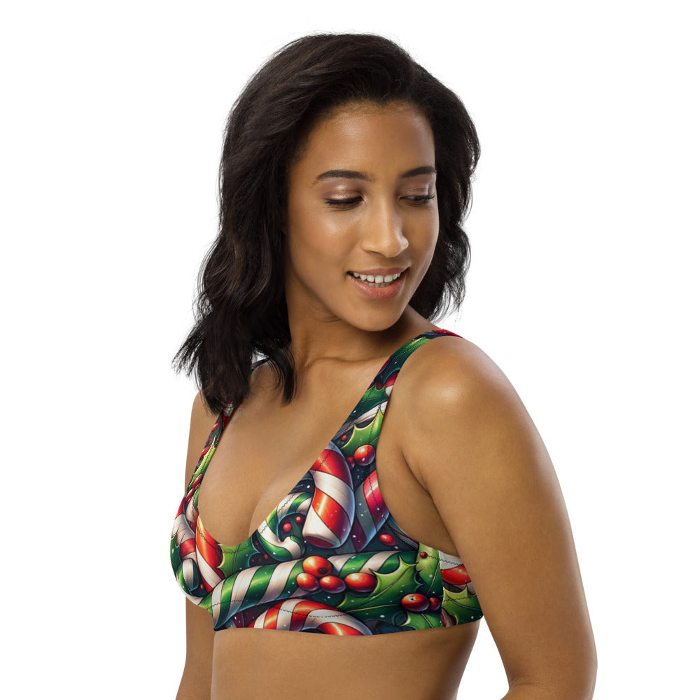 Whimsical Winter Wear Padded Bikini Top