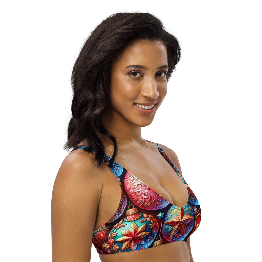 Whimsical Winter Wear Padded Bikini Top