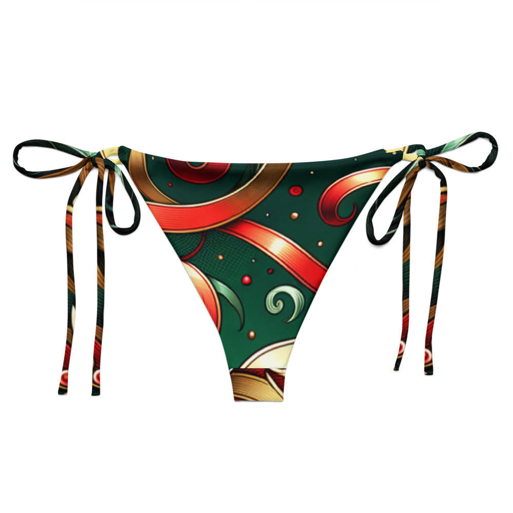 Whimsical Winter Wear String Bikini Bottom
