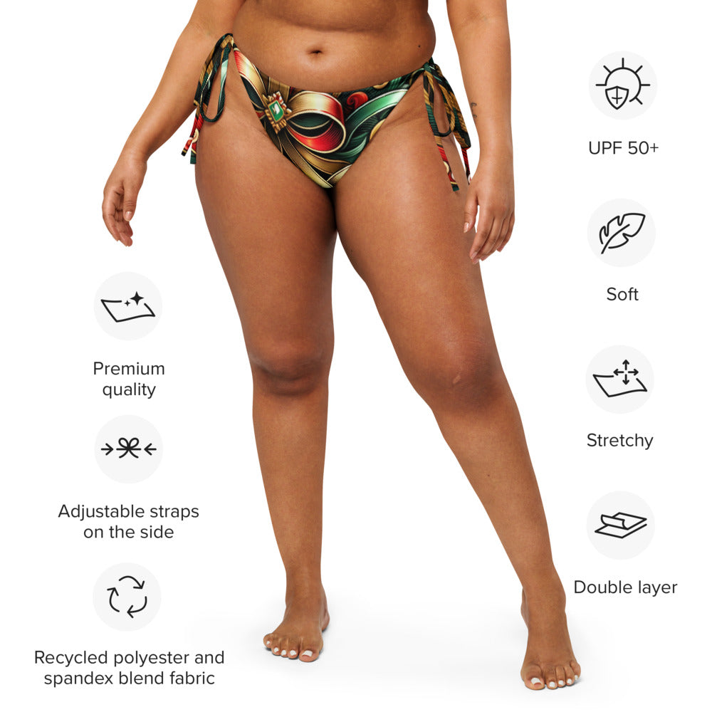 Whimsical Winter Wear String Bikini Bottom