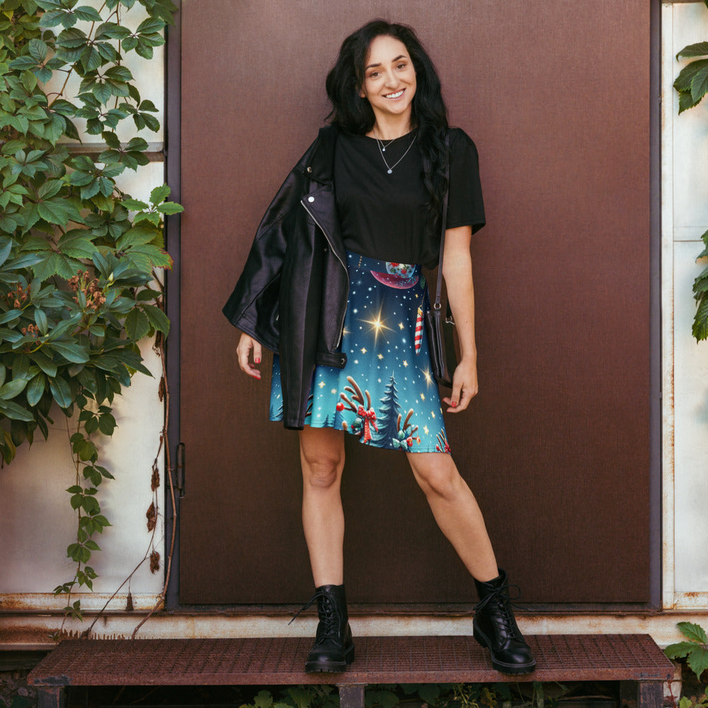 Whimsical Winter Wear Skater Skirt