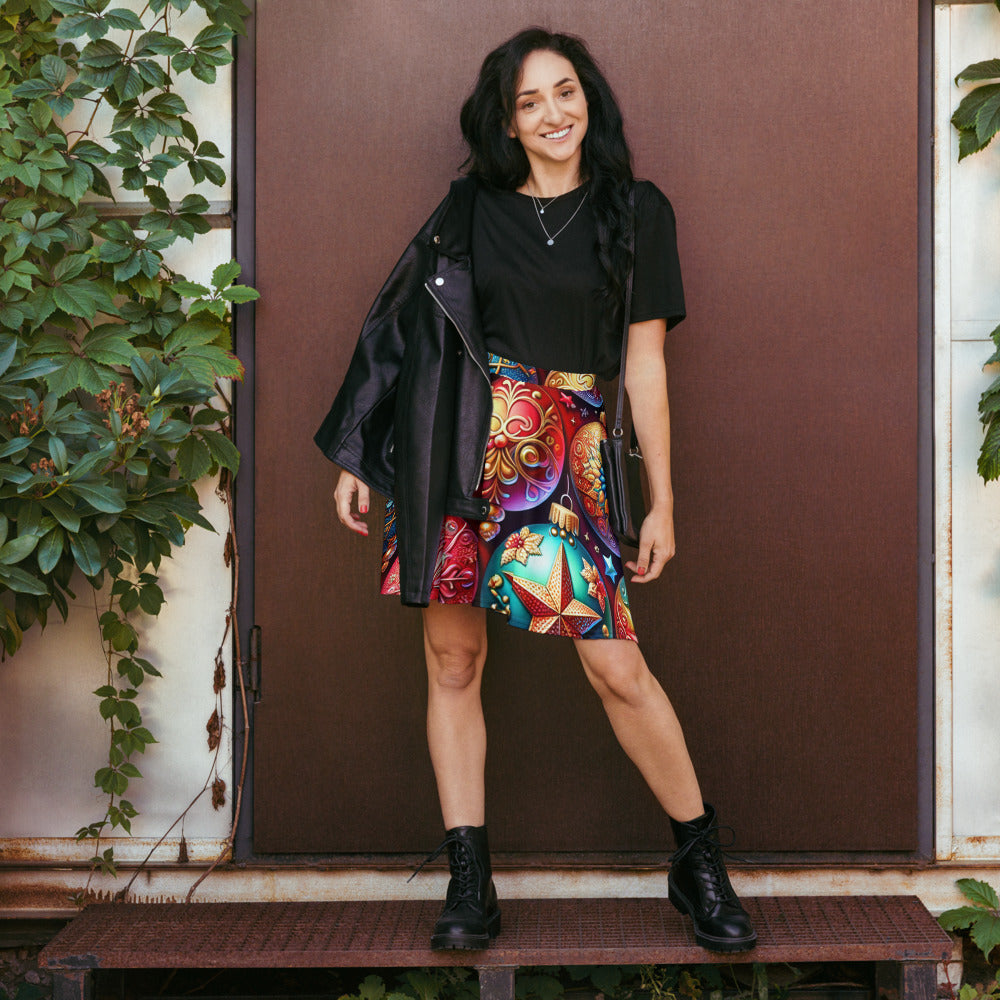 Whimsical Winter Wear Skater Skirt