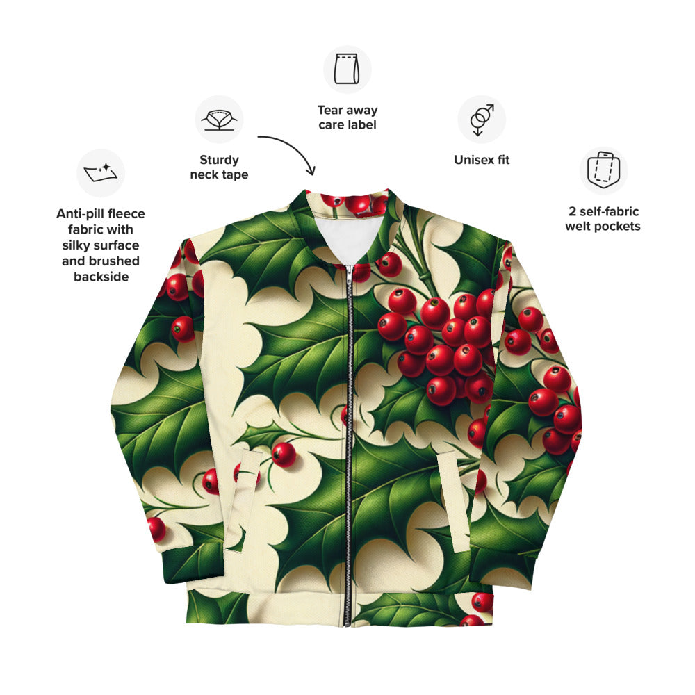 Whimsical Winter Wear Bomber Jacket