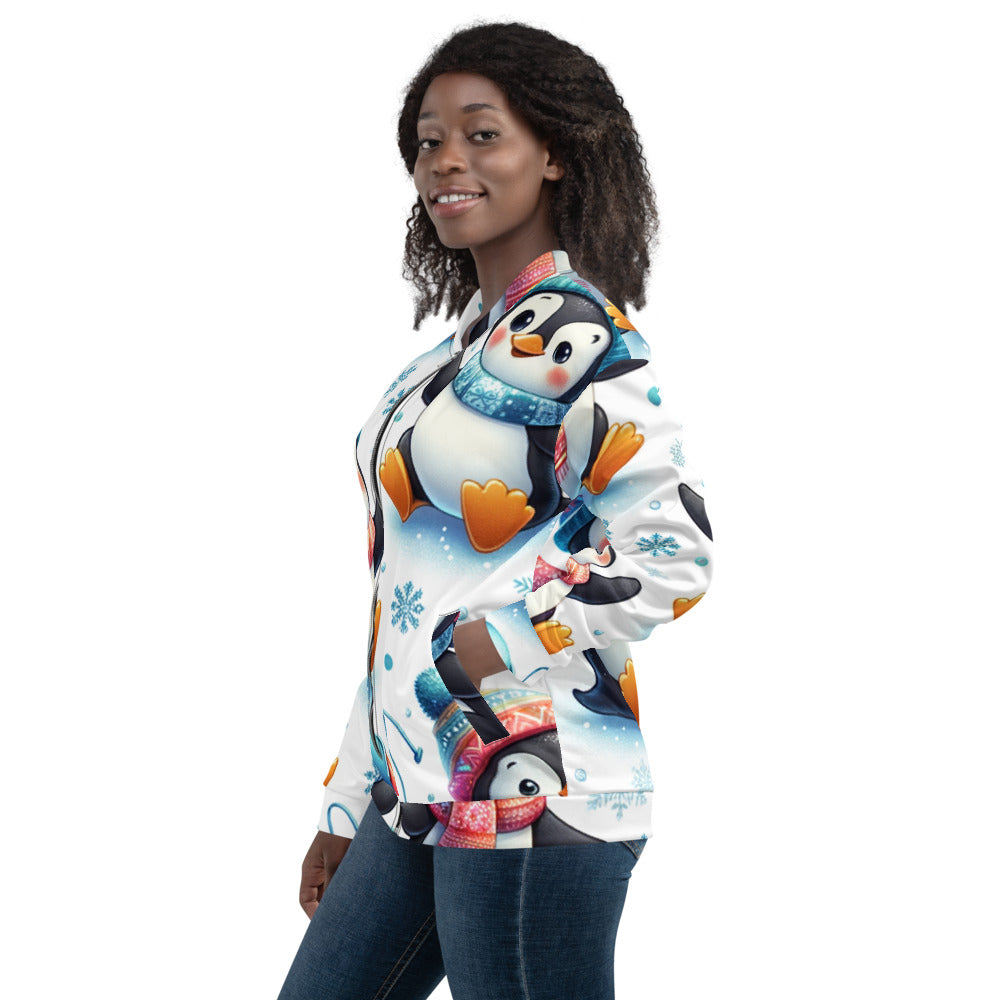 Whimsical Winter Wear Bomber Jacket