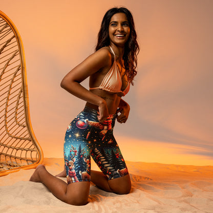 Whimsical Winter Wear Biker Shorts