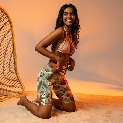 Whimsical Winter Wear Biker Shorts