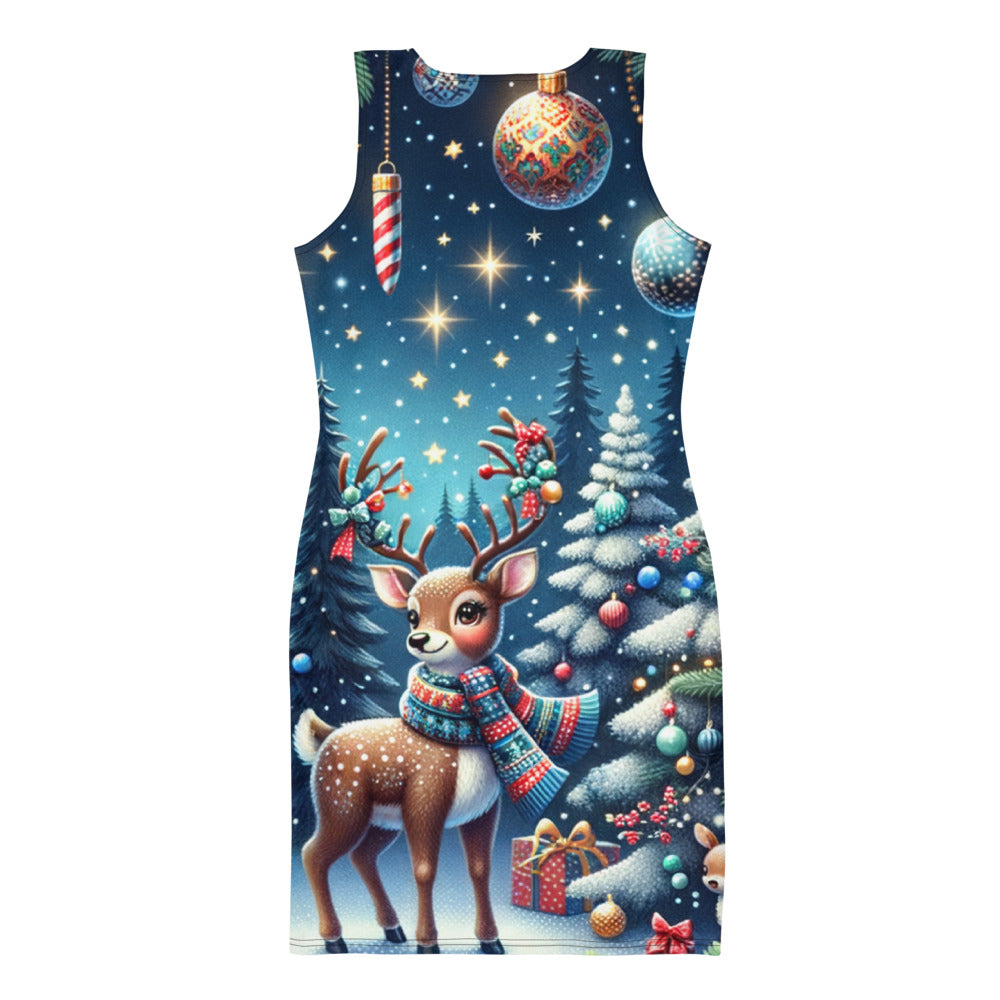 Whimsical Winter Wear Bodycon Dress