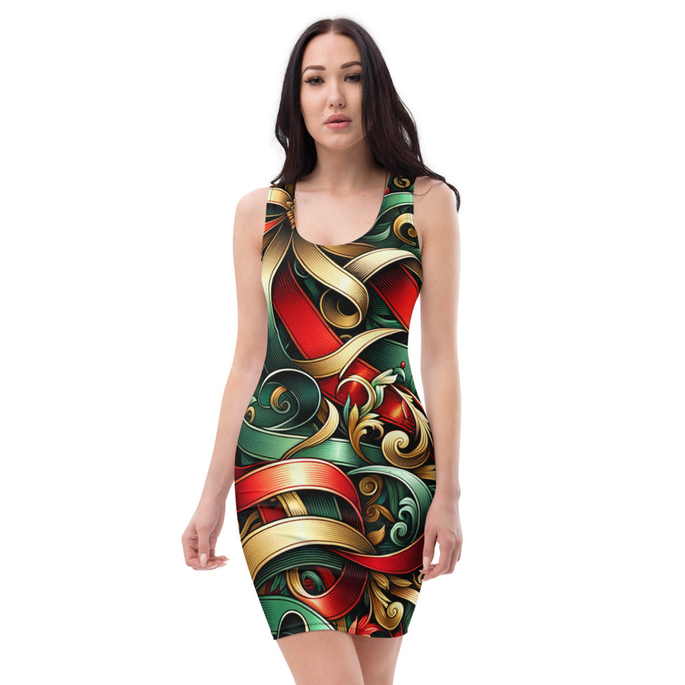 Whimsical Winter Wear Bodycon Dress