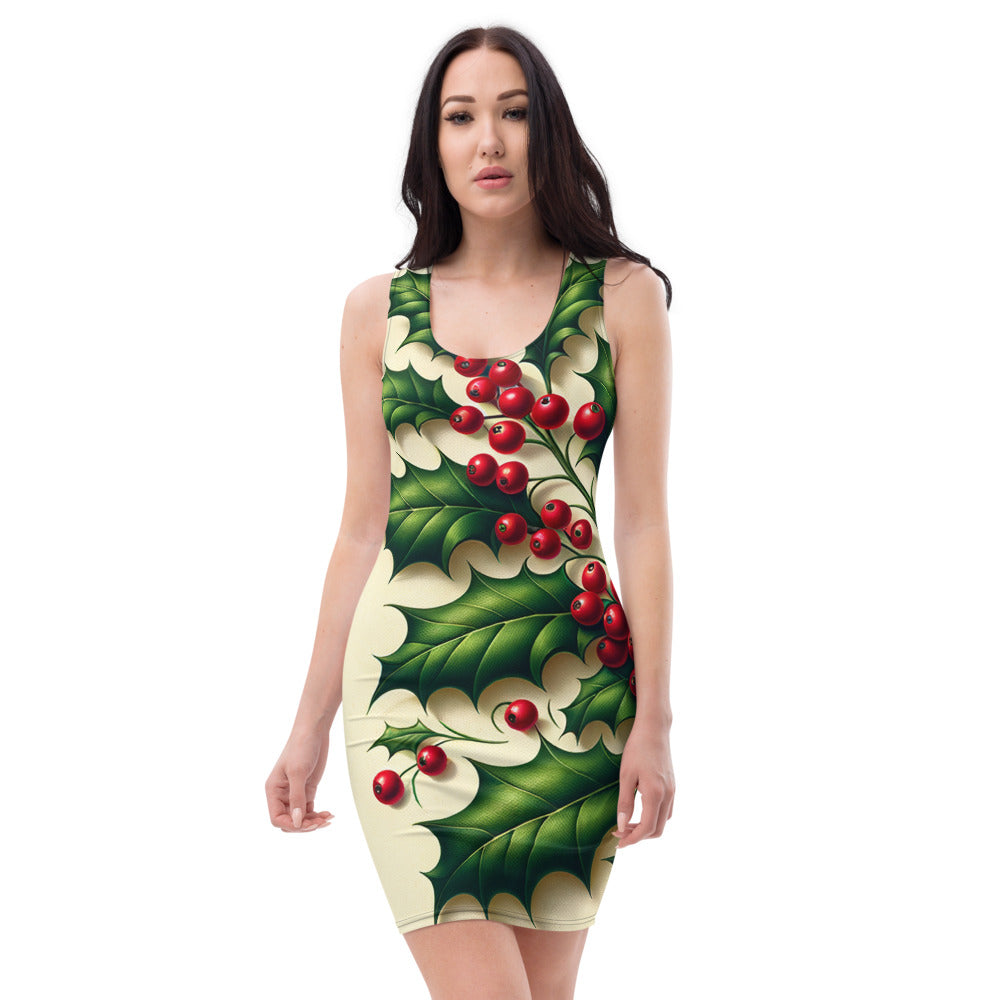 Whimsical Winter Wear Bodycon Dress