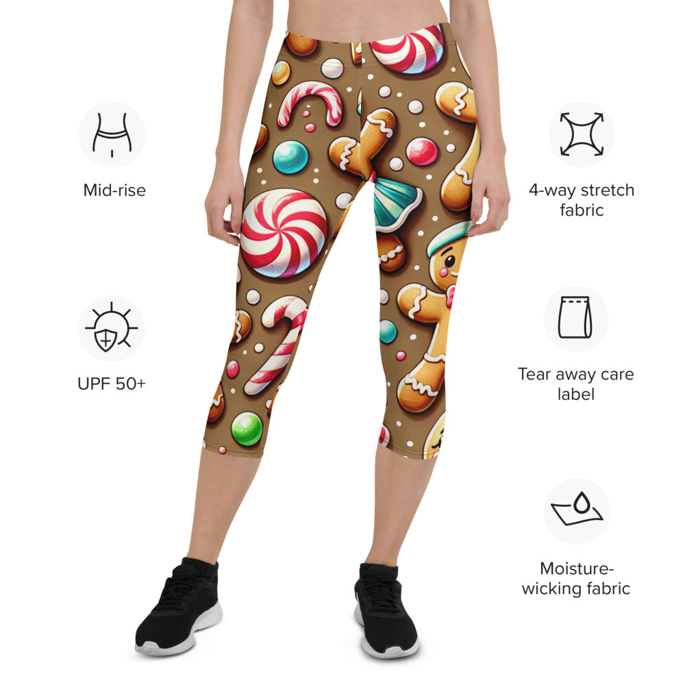 Whimsical Winter Wear Capri Leggings