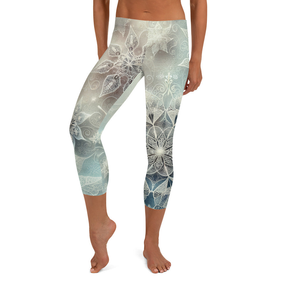 Whimsical Winter Wear Capri Leggings