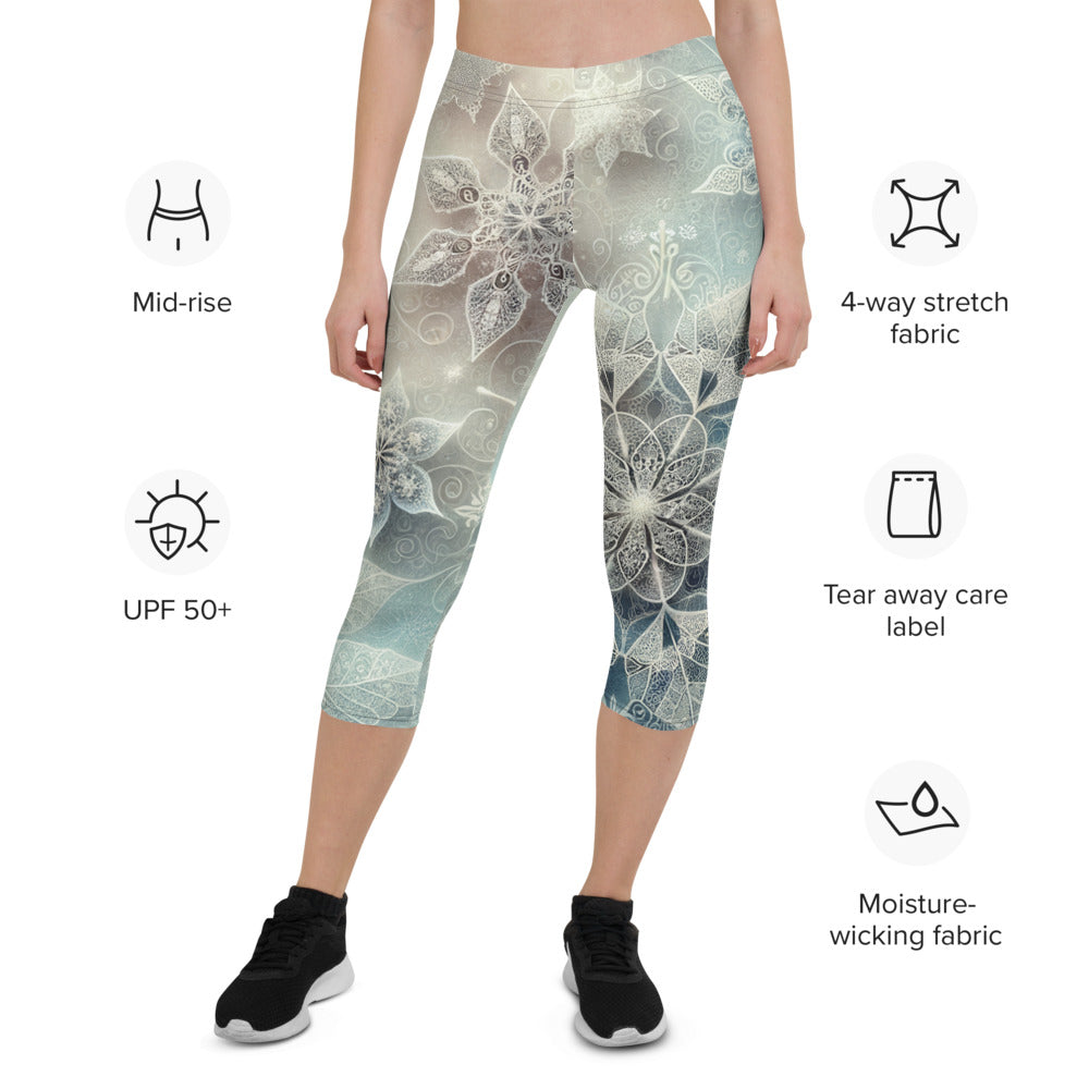 Whimsical Winter Wear Capri Leggings