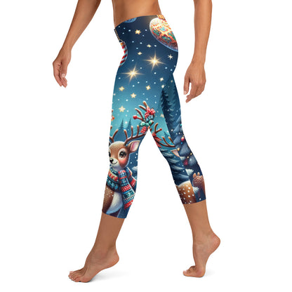 Whimsical Winter Wear Capri Leggings