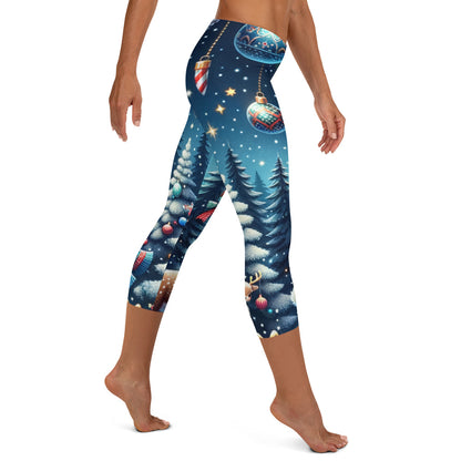 Whimsical Winter Wear Capri Leggings