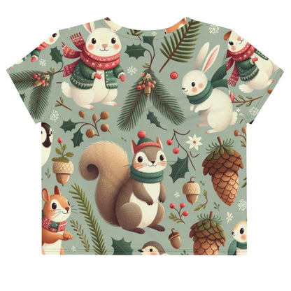 Whimsical Winter Wear Crop Tee