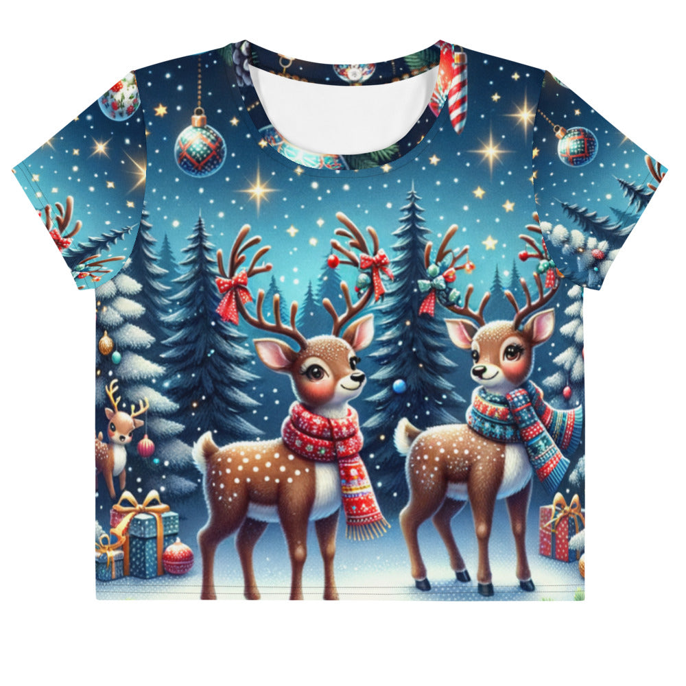 Whimsical Winter Wear Crop Tee