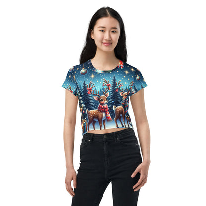 Whimsical Winter Wear Crop Tee