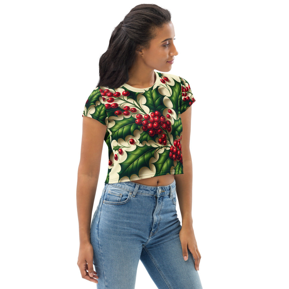 Whimsical Winter Wear Crop Tee
