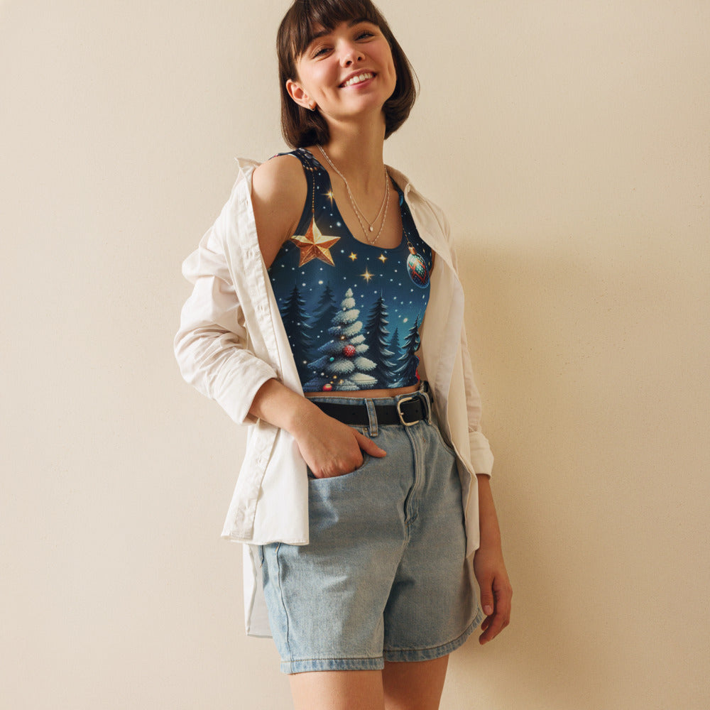 Whimsical Winter Wear Crop Top
