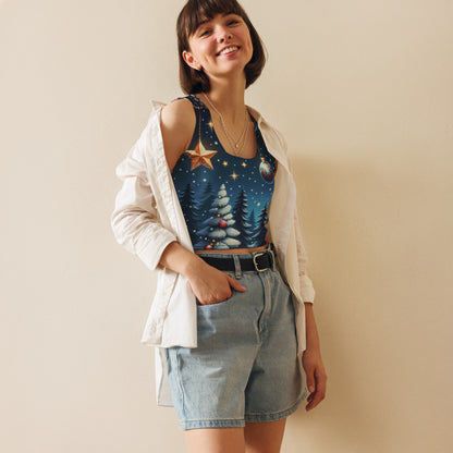 Whimsical Winter Wear Crop Top