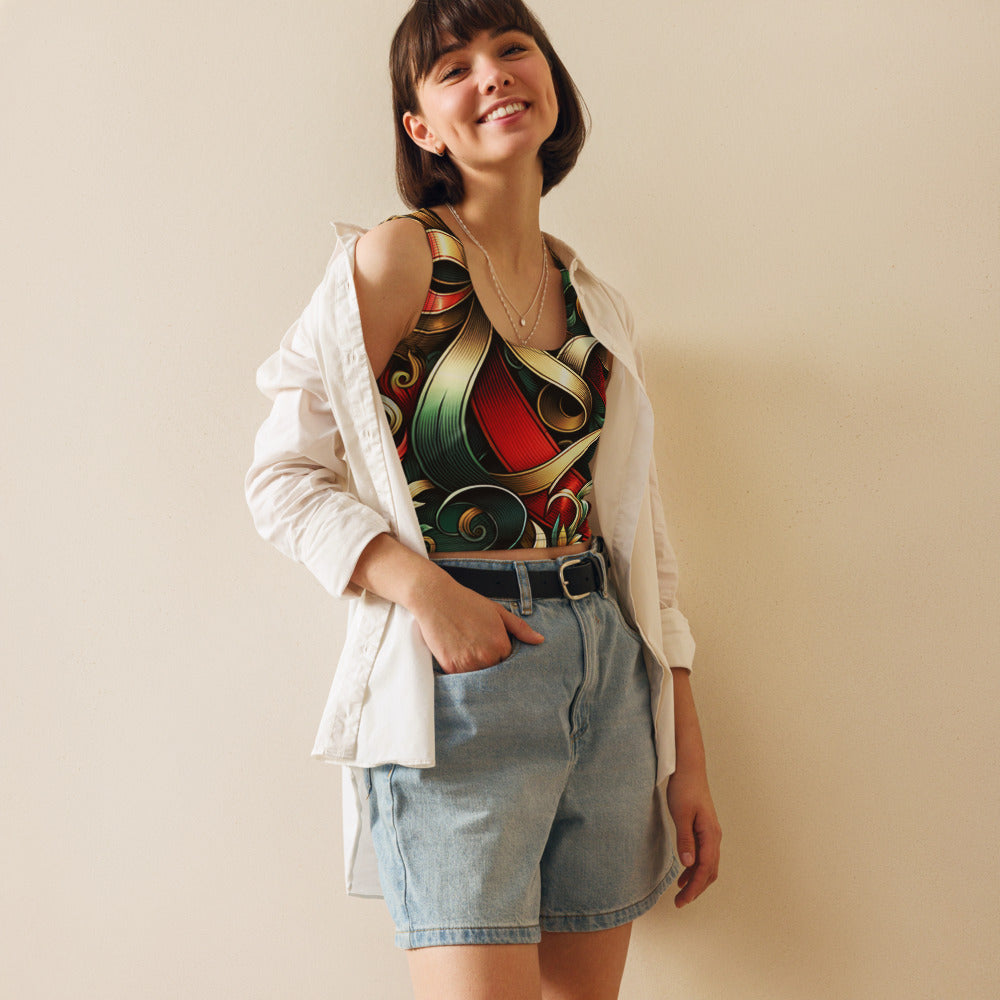 Whimsical Winter Wear Crop Top