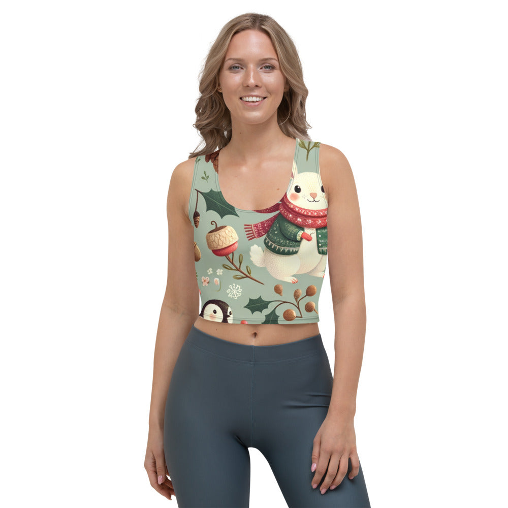 Whimsical Winter Wear Crop Top
