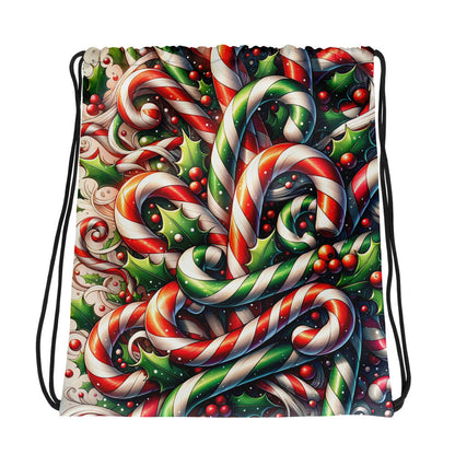 Whimsical Winter Wear Drawstring Bag