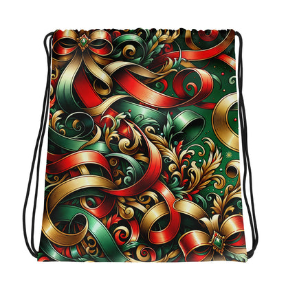 Whimsical Winter Wear Drawstring Bag