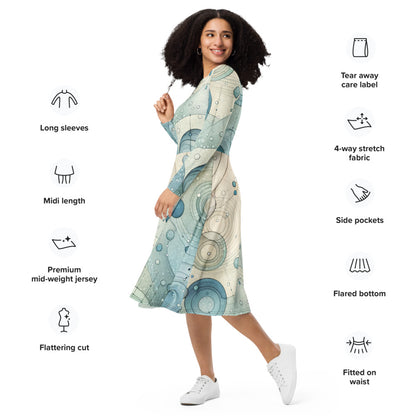 Tempest Threads Long Sleeve Midi Dress