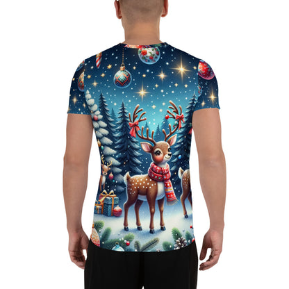 Whimsical Winter Wear Men's Athletic T-Shirt