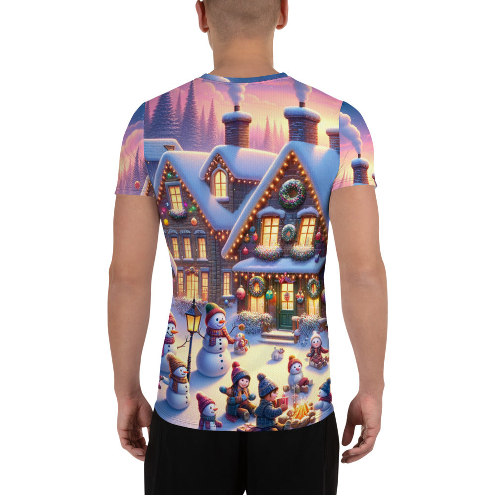 Whimsical Winter Wear Men's Athletic T-Shirt