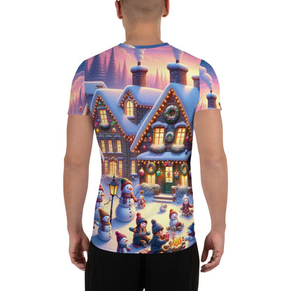 Whimsical Winter Wear Men's Athletic T-Shirt