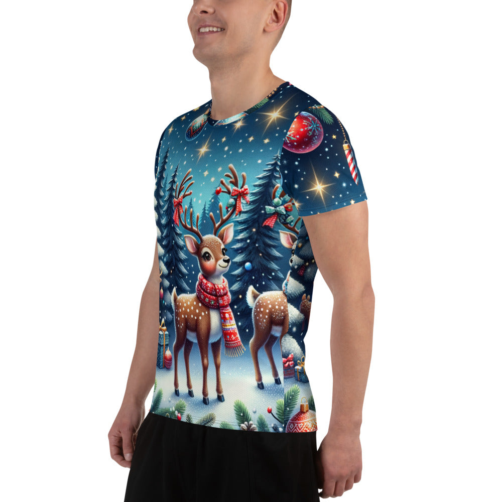Whimsical Winter Wear Men's Athletic T-Shirt