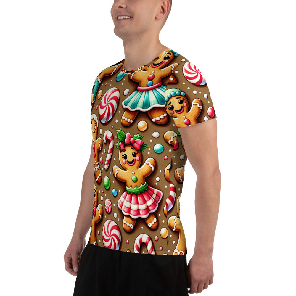 Whimsical Winter Wear Men's Athletic T-Shirt
