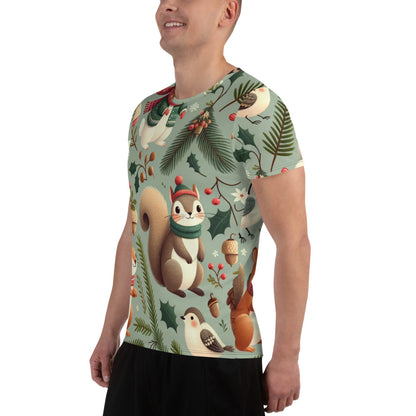 Whimsical Winter Wear Men's Athletic T-Shirt