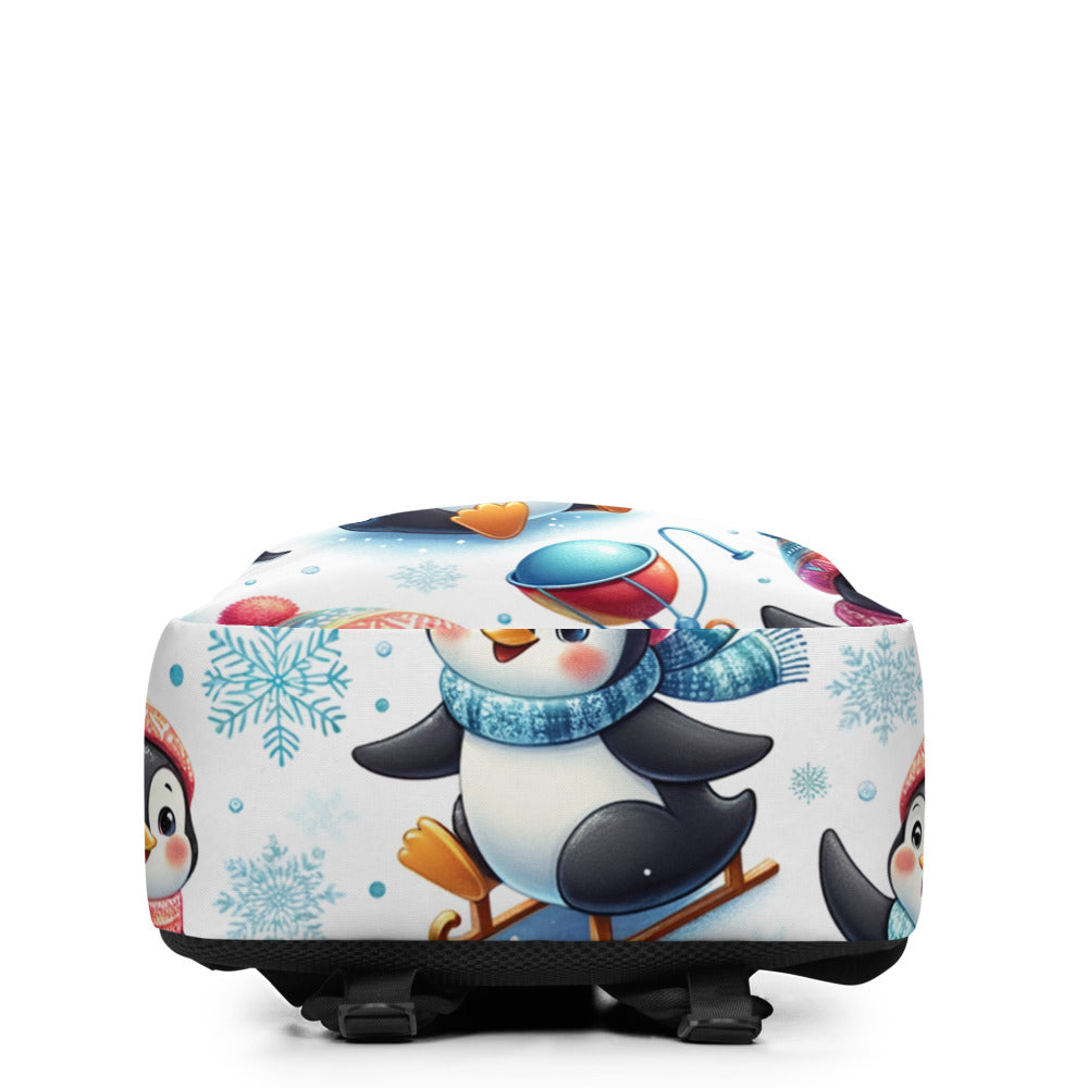 Whimsical Winter Wear Minimalist Backpack