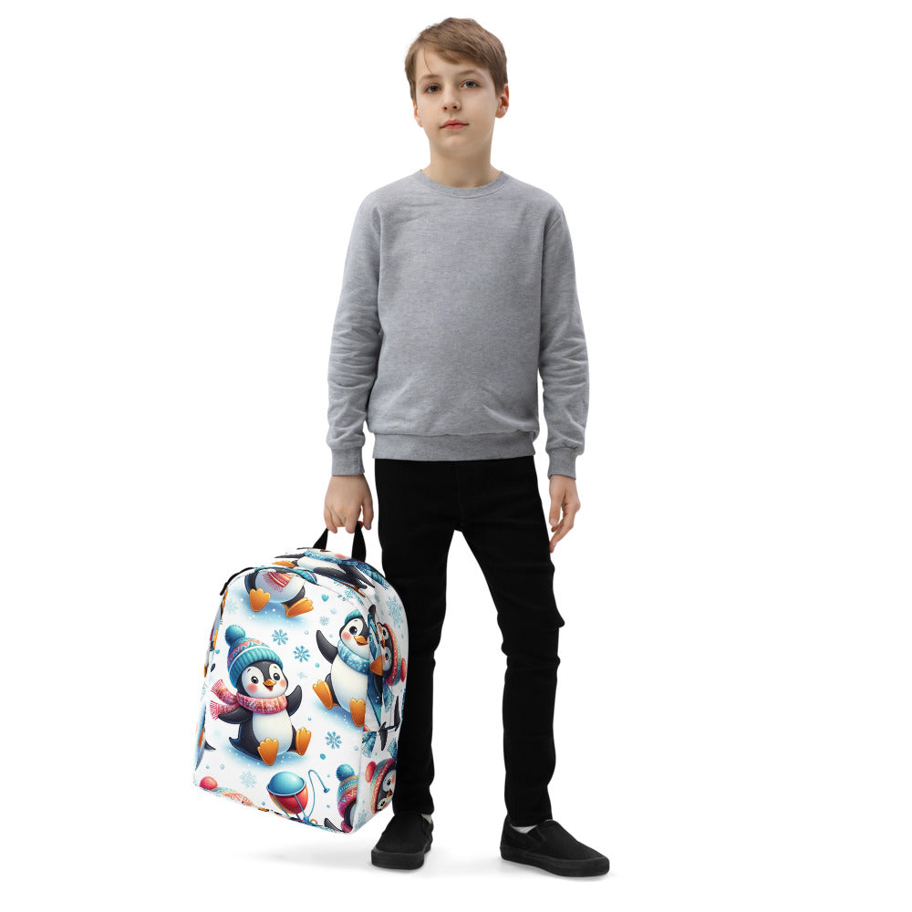 Whimsical Winter Wear Minimalist Backpack